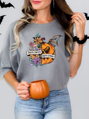 Sorta Sweet Sorta Spooky Shirt Halloween Wildflower Shirt Halloween Pumpkin Shirt Halloween Womens Shirt riracha 2