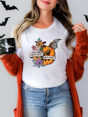 Sorta Sweet Sorta Spooky Shirt Halloween Wildflower Shirt Halloween Pumpkin Shirt Halloween Womens Shirt riracha 3