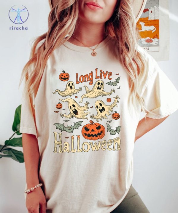 Retro Halloween Shirt Long Live Halloween Vintage Halloween Shirt Spooky Season Tee Pumpkin Shirt Spirit Halloween riracha 1