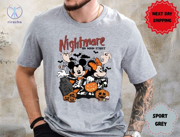Disney Halloween Nightmare Shirt Mickey Minnie Halloween Shirt Disney Halloween Shirt Nightmare On The Main Street riracha 4