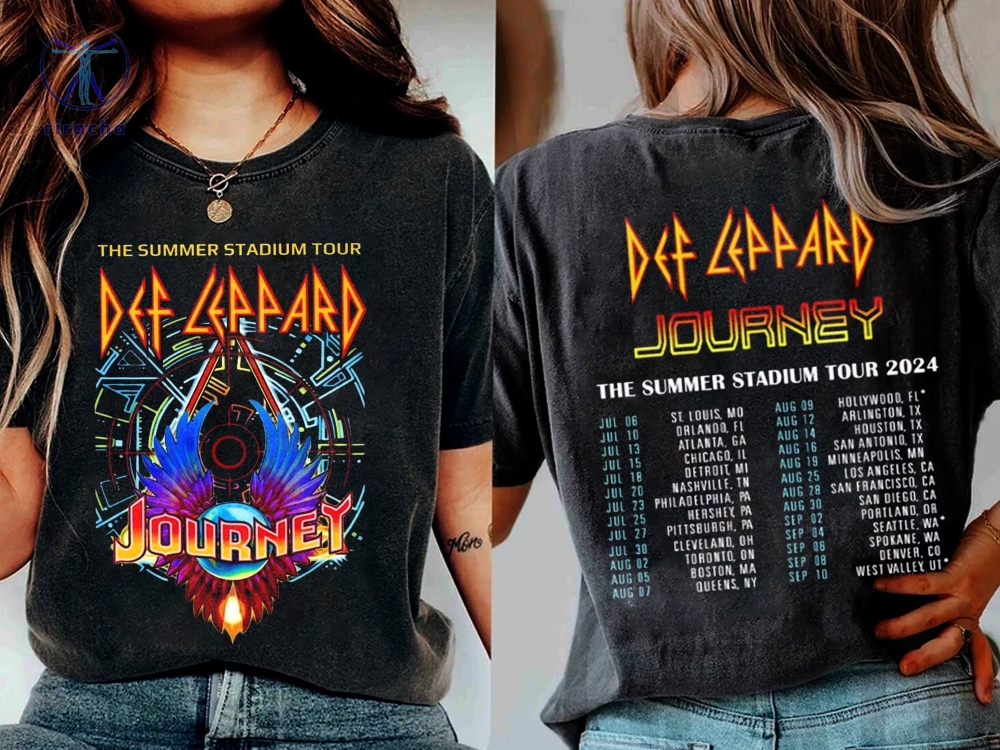 2024 Def Leppard And Journey Summer Stadium Tour Shirt Def Leppard Fan Shirt Def Leppard Shirt Womens Unique