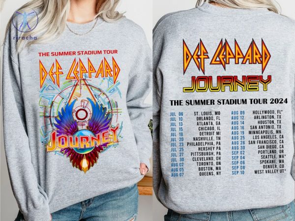 2024 Def Leppard And Journey Summer Stadium Tour Shirt Def Leppard Fan Shirt Def Leppard Shirt Womens Unique riracha 2