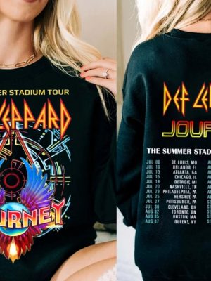 2024 Def Leppard And Journey Summer Stadium Tour Shirt Def Leppard Fan Shirt Def Leppard Shirt Womens Unique riracha 3