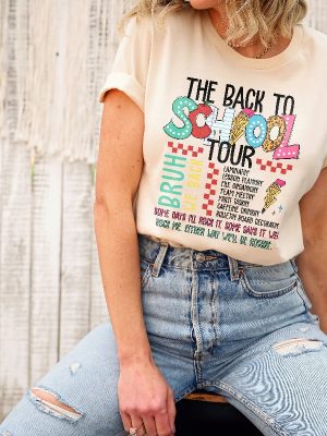 The Back To School Tour Shirt Bruh We Back Shirt Teacher Shirt School Shirt Back To School Retro Back To School Shirt riracha 2