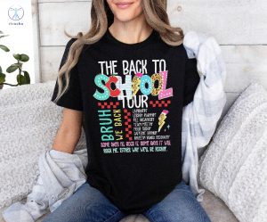 The Back To School Tour Shirt Bruh We Back Shirt Teacher Shirt School Shirt Back To School Retro Back To School Shirt riracha 3