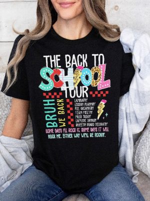 The Back To School Tour Shirt Bruh We Back Shirt Teacher Shirt School Shirt Back To School Retro Back To School Shirt riracha 3