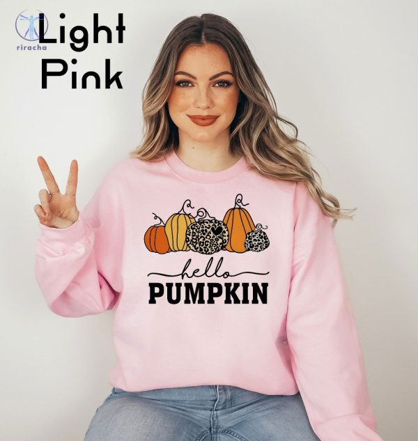 Hello Pumpkin Sweatshirt Cute Fall Sweatshirts For Women Thanksgiving Gift Halloween Sweatshirts For Women riracha 1