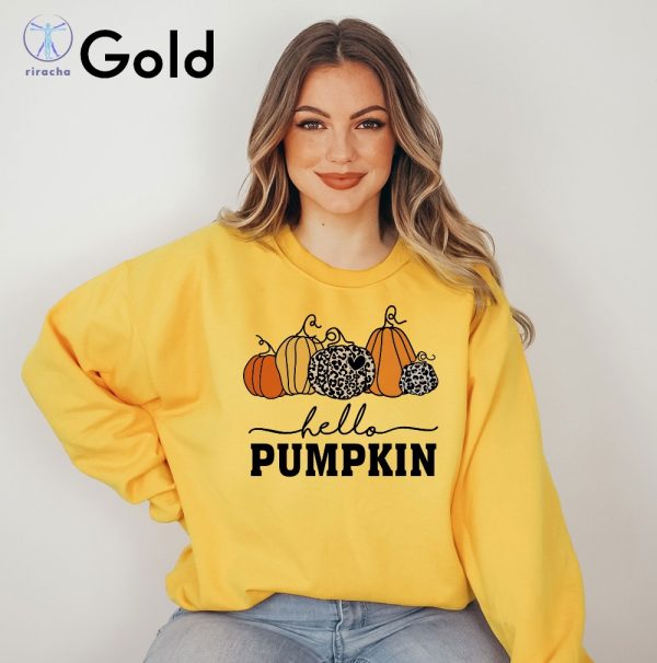 Hello Pumpkin Sweatshirt Cute Fall Sweatshirts For Women Thanksgiving Gift Halloween Sweatshirts For Women riracha 2
