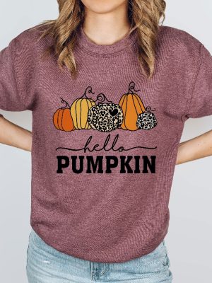 Hello Pumpkin Sweatshirt Cute Fall Sweatshirts For Women Thanksgiving Gift Halloween Sweatshirts For Women riracha 3