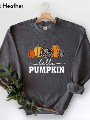 Hello Pumpkin Sweatshirt Cute Fall Sweatshirts For Women Thanksgiving Gift Halloween Sweatshirts For Women riracha 5