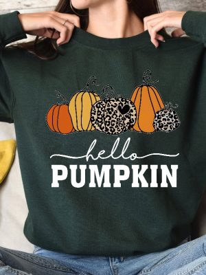 Hello Pumpkin Sweatshirt Cute Fall Sweatshirts For Women Thanksgiving Gift Halloween Sweatshirts For Women riracha 6