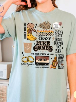 Luke Combs Tour Shirt Luke Combs Setlist 2024 Shirt Luke Bryan Tour 2024 Shirts Luke Combs Greatest Hits Shirts Unique riracha 3