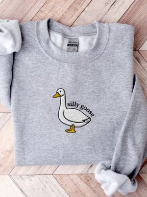 Silly Goose Embroidered Sweatshirt Silly Goose Embroidered Shirt Silly Goose Embroidered Shirt Unique riracha 2