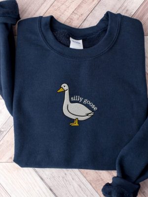 Silly Goose Embroidered Sweatshirt Silly Goose Embroidered Shirt Silly Goose Embroidered Shirt Unique riracha 6