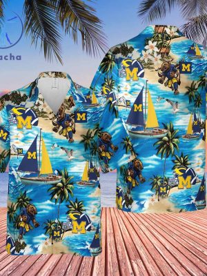 Michigan Boat Sailing Palm Tree Hawaiian Shirt Michigan Boat Sailing Hawaiian Shirt Unique riracha 2