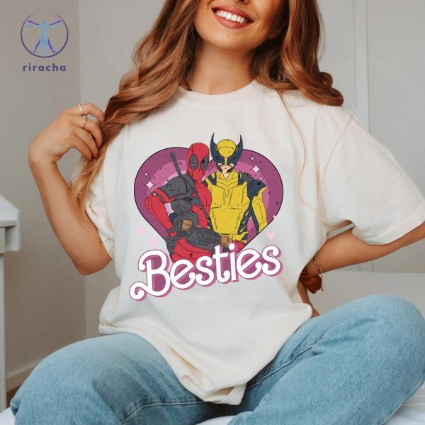 Cute Deadpool Wolverine Besties Forever Shirt Wolverine Deadpool Movie Tee Superhero Best Friends Shirt riracha 1