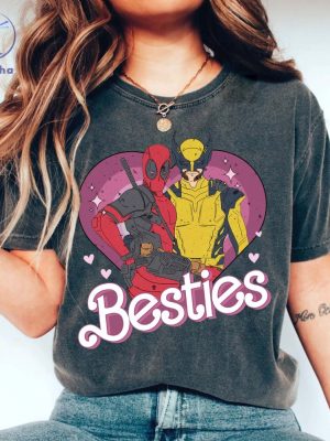 Cute Deadpool Wolverine Besties Forever Shirt Wolverine Deadpool Movie Tee Superhero Best Friends Shirt riracha 2