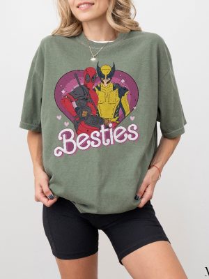 Cute Deadpool Wolverine Besties Forever Shirt Wolverine Deadpool Movie Tee Superhero Best Friends Shirt riracha 3