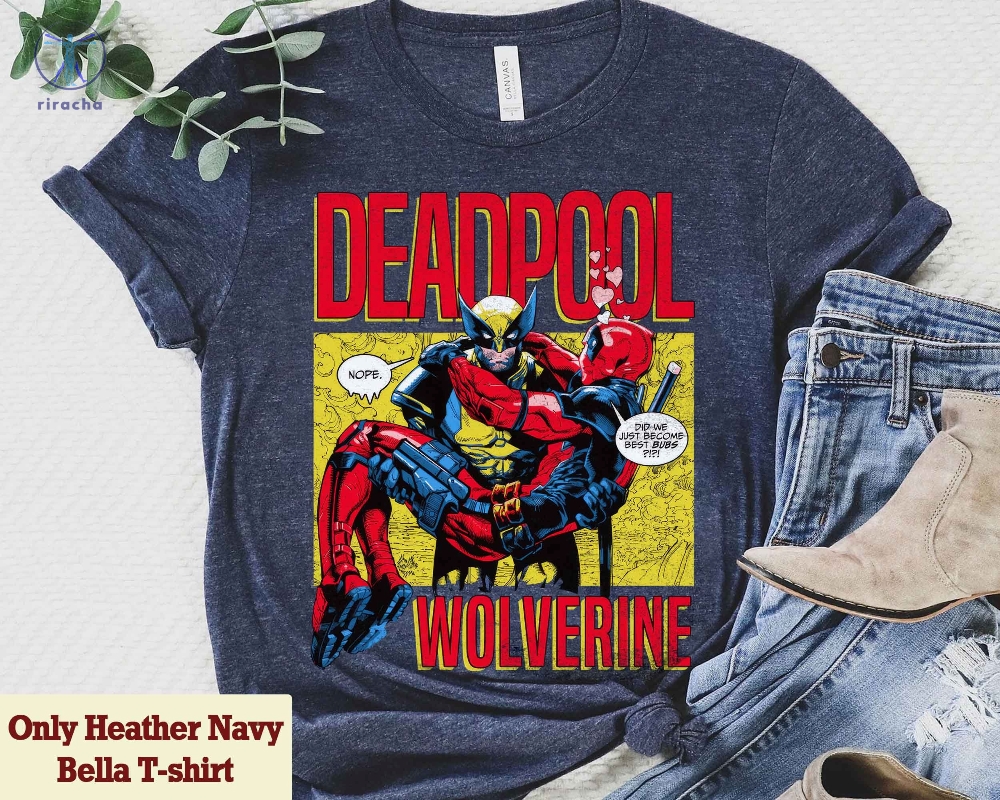 Marvel X Men Deadpool And Wolverine Movie 2024 Logo T Shirt Wolverine Logan Tee Mcu Fan Marvel Bestie Couple Tee