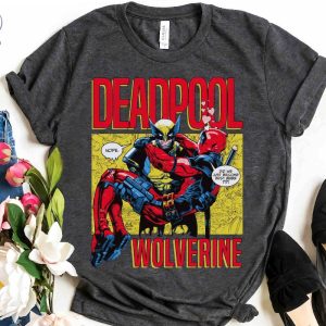 Marvel X Men Deadpool And Wolverine Movie 2024 Logo T Shirt Wolverine Logan Tee Mcu Fan Marvel Bestie Couple Tee riracha 2