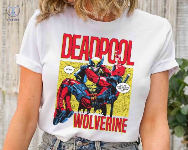 Marvel X Men Deadpool And Wolverine Movie 2024 Logo T Shirt Wolverine Logan Tee Mcu Fan Marvel Bestie Couple Tee riracha 3