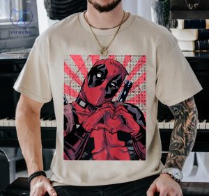 Marvel Deadpool Closed Hand Heart Shirt Disneyland Family Matching Shirt Marvel Comic Shirt Wdw Epcot Theme Park Shirt riracha 3