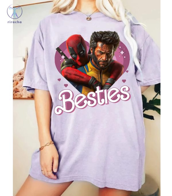 Cute Deadpool Wolverine Besties Forever Shirt Deadpool Wolverine Shirt Superhero Best Friends Shirt riracha 1