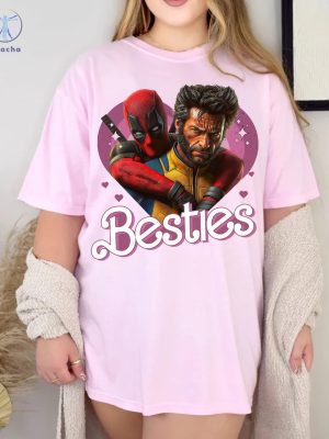 Cute Deadpool Wolverine Besties Forever Shirt Deadpool Wolverine Shirt Superhero Best Friends Shirt riracha 2