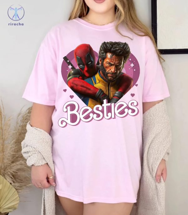 Cute Deadpool Wolverine Besties Forever Shirt Deadpool Wolverine Shirt Superhero Best Friends Shirt riracha 2