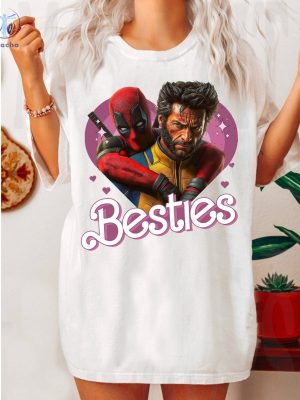 Cute Deadpool Wolverine Besties Forever Shirt Deadpool Wolverine Shirt Superhero Best Friends Shirt riracha 3