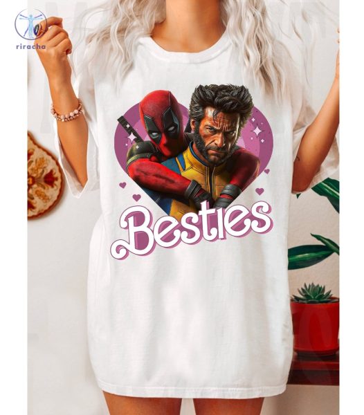 Cute Deadpool Wolverine Besties Forever Shirt Deadpool Wolverine Shirt Superhero Best Friends Shirt riracha 3