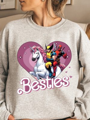 Cute Deadpool Wolverine Besties Forever Shirt Deadpool Wolverine Shirt Superhero Best Friends Shirt Gift For Men And Women riracha 5