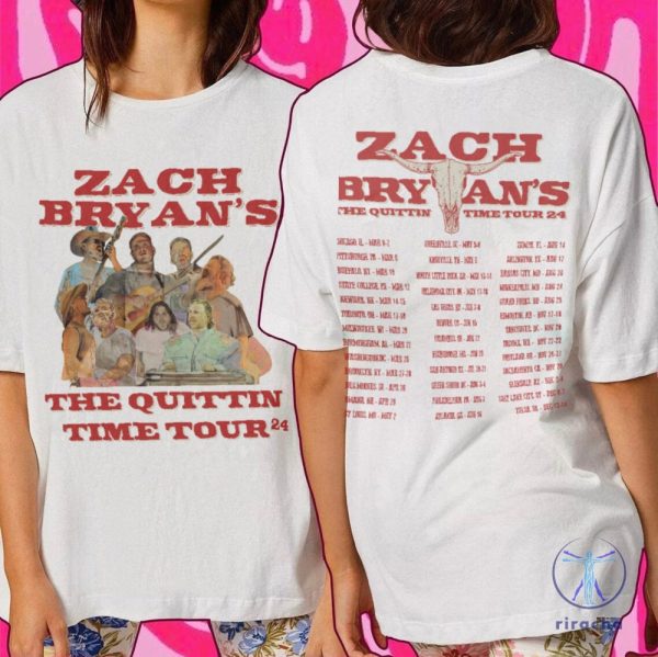 Zach Bryan Quittin Time Tour Merch Zach Bryan Concert T Shirt Zach Bryan Merch Zach Bryan Set List T Shirt Unique riracha 1