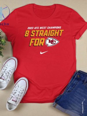 Kansas City Chiefs Eight Time Afc West Division Champions T Shirt Hoodie Sweatshirt riracha 2