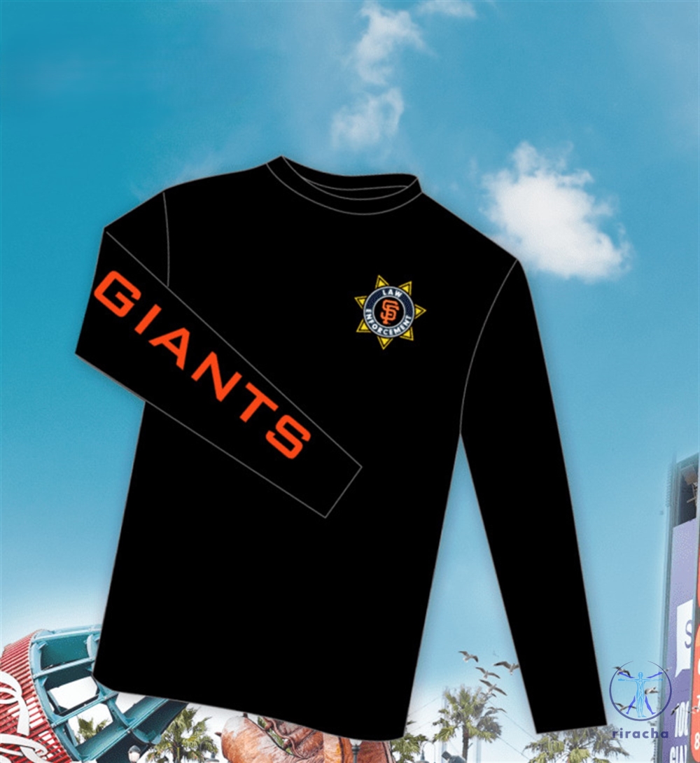 Law Enforcement Appreciation Night Shirt Giants Law Enforcement Appreciation Night Long Sleeve Shirt Giveaway 2024