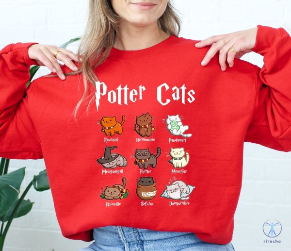 Potter Cats Hoodie Harry Potter Names For Cats Shirt Harry Potter Characters Shirt Harry Potter Cat Names Shirt riracha 1