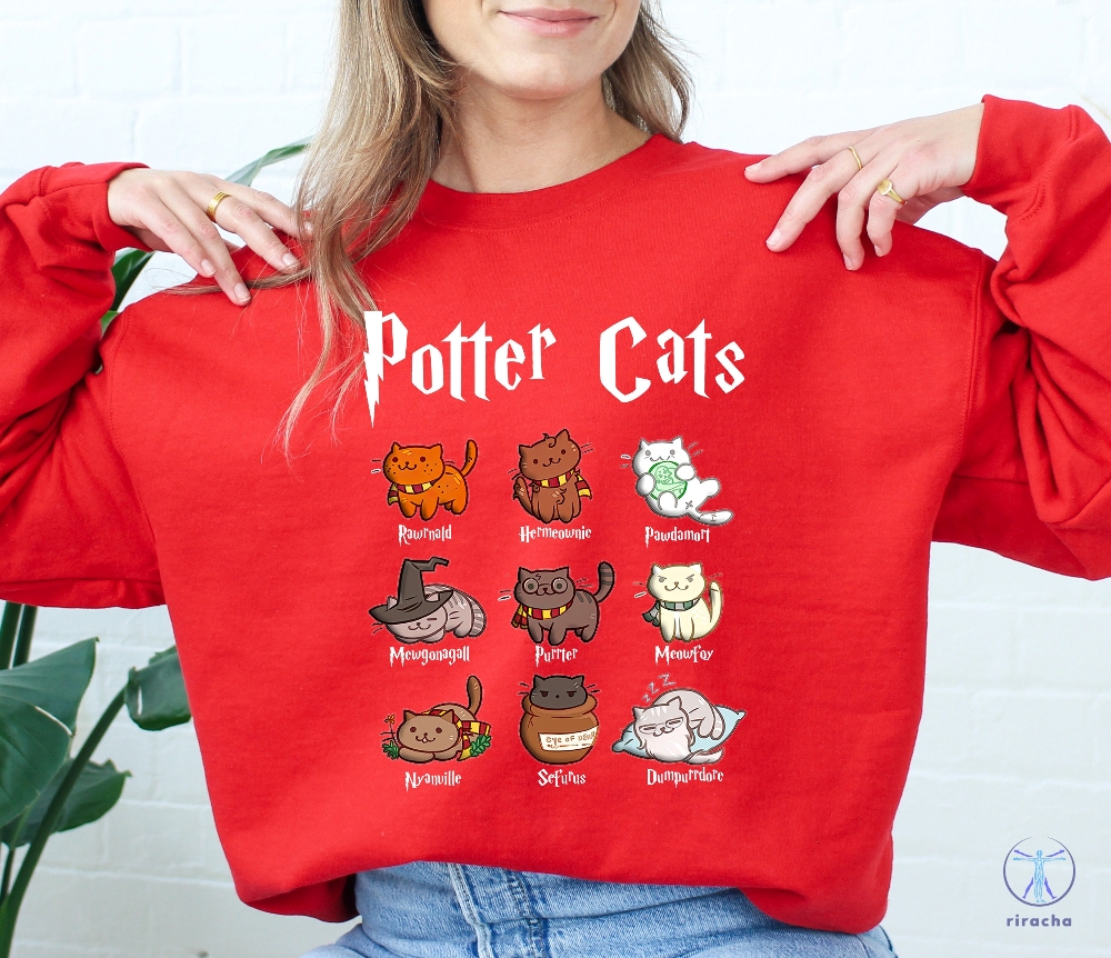 Potter Cats Hoodie Harry Potter Names For Cats Shirt Harry Potter Characters Shirt Harry Potter Cat Names Shirt riracha 1