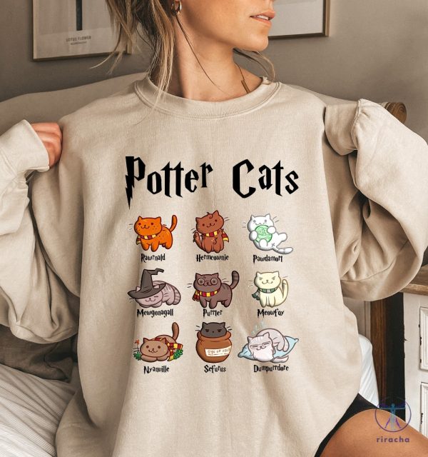 Potter Cats Hoodie Harry Potter Names For Cats Shirt Harry Potter Characters Shirt Harry Potter Cat Names Shirt riracha 2