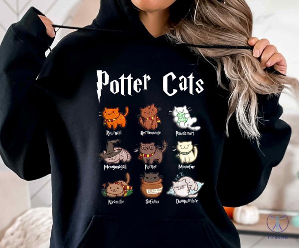 Potter Cats Hoodie Harry Potter Names For Cats Shirt Harry Potter Characters Shirt Harry Potter Cat Names Shirt riracha 3