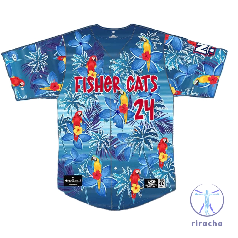 Fisher Cats Shirt Fisher Cats Replica Margaritaville Jersey 2024 Giveaway