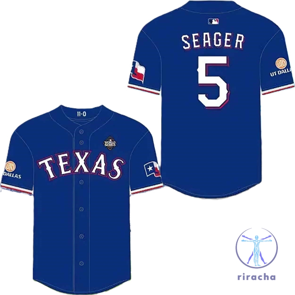 Rangers Corey Seager Shirt Rangers Corey Seager Replica Postseason Jersey 2024 Giveaway