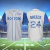 Boston Red Sox Greek Jersey Greek Celebration Red Sox 2024 Giveaways Jersey riracha 1