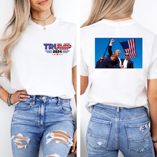 Trump 2024 Shirt President Trump Shot Shirt Trump Assassination Shirt Trump Rally Shooting Shirt Trump Shooting Suspect Shirt riracha 3