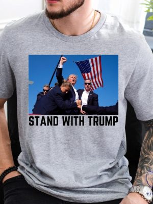 Stand With Trump Shirt They Missed Trump Rally Shirt The Return Make America Great Again Sweatshirt Trump 2024 Shirt riracha 3