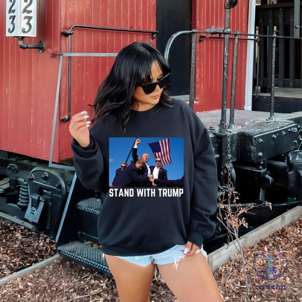 Stand With Trump Shirt They Missed Trump Rally Shirt The Return Make America Great Again Sweatshirt Trump 2024 Shirt riracha 5