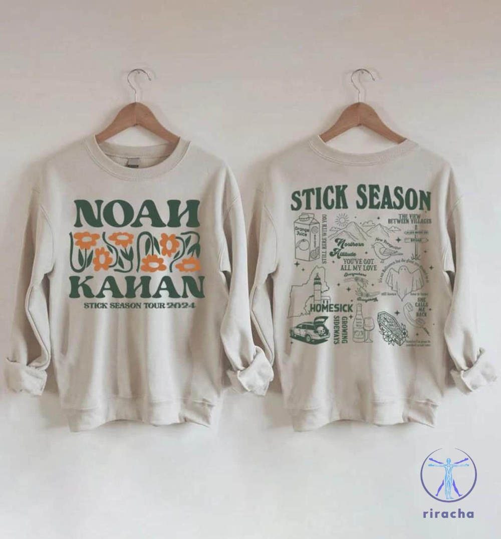 Vintage Sides Stick Season Tour 2024 Sweatshirt Noah Kahan 2024 Setlist Shirt Setlist Noah Kahan Shirt