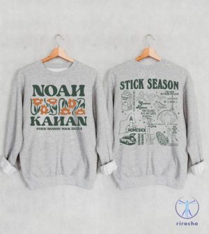 Vintage Sides Stick Season Tour 2024 Sweatshirt Noah Kahan 2024 Setlist Shirt Setlist Noah Kahan Shirt riracha 4