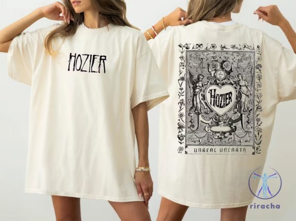 Vintage Unreal Unearth Hozier Tour 2 Side Shirt Hozier Tour 2024 Setlist Shirt Hozier Tour Dates Shirt riracha 1