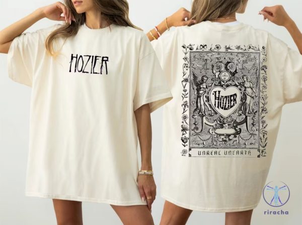 Vintage Unreal Unearth Hozier Tour 2 Side Shirt Hozier Tour 2024 Setlist Shirt Hozier Tour Dates Shirt riracha 2