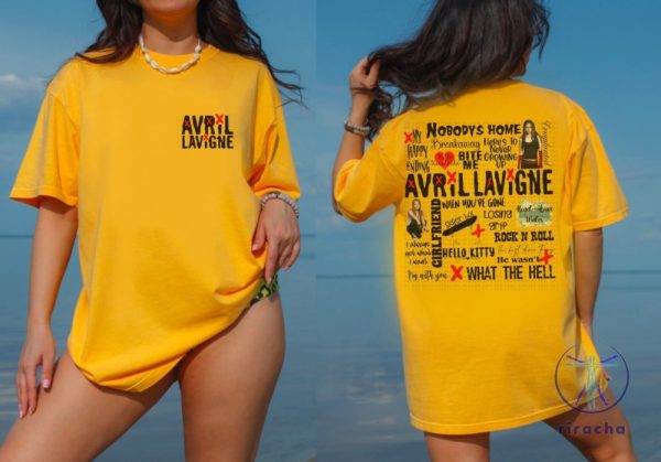 Avril Lavigne Song Title Shirt Avril Lavigne Merch Tshirt riracha 1